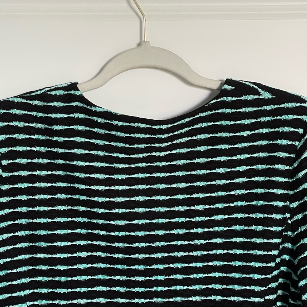 Misook Single Button Sweater Jacket Cardigan Stri… - image 8